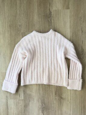 J.ING Blush Pink Chunky Ribbed Knit Sweater S/M